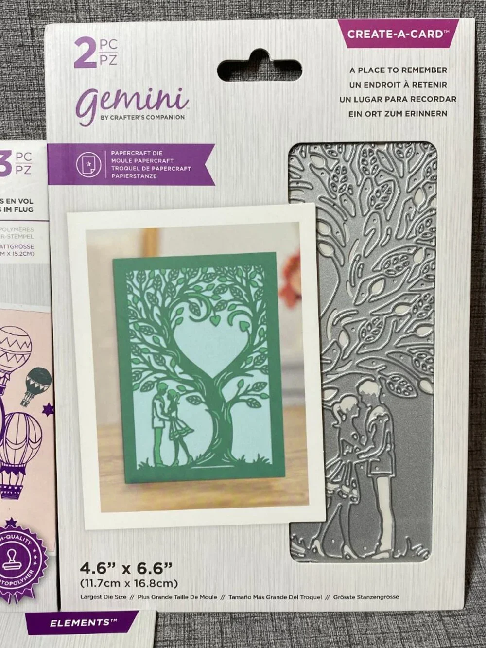 NEW Crafters Companion 3pc Lot A Place To Remember Cross Stitch Die Stamp